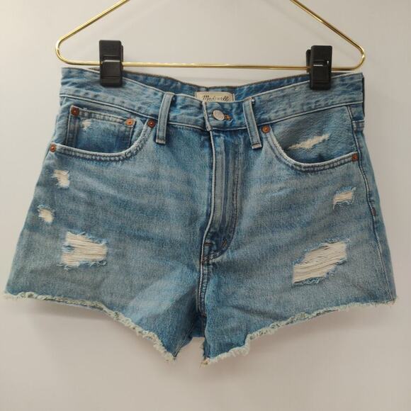 Madewell Relaxed Denim Shorts in Renfield Wash: Destructed Edition high waisted - Picture 5 of 16